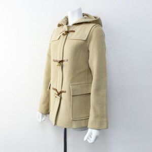 Burberry London Beige Wool Duffel Coat Size 38 - image 1